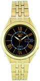SEIKO Men's SNKL40 Gold Plated Stainless Steel Analog with Black Dial Watch