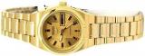 SEIKO Women's SYM600K 5 Automatic Gold Dial Gold-Tone Stainless Steel Watch