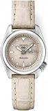 Seiko Men's Sand Beige Dial Beige Leather Band Automatic Watch