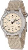 Seiko 5 Snk803 Snk803k2 Men's Beige Fabric Band Military Dial Automatic Watch