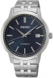 SEIKO Men's Blue Dial Silver Stainless Steel Band Automatic Watch