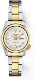 Seiko Men's White Dial Two Tone Stainless Steel Band Automatic Watch