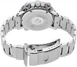 Seiko Men's Black Dial Silver Stainless Steel Band Solar Quartz Watch