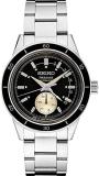 SEIKO Men's Black Dial Silver Stainless Steel Band Presage Automatic Watch