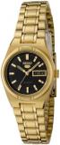 SEIKO Women's SYM602 5 Automatic Black Dial Gold-Tone Stainless Steel Watch