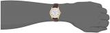 SEIKO Men's Analog Quartz Watch with Leather Strap SRK050P1, White, Strap