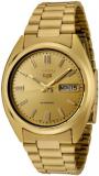 SEIKO Men's SNXS80K 5 Automatic Gold Dial Gold-Tone Stainless Steel Watch