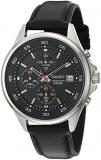 Seiko Men's 'Special Value' Quartz Stainless Steel and Leather Dress Watch, Color:Black (Model: SKS495)