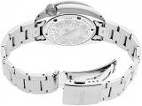 SEIKO Mens Black Dial Silver Band Stainless Steel Automatic Watch - SRPH17