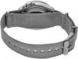 SEIKO Mens 5 Sports Grey Dial Nylon Band Stainless Steel Automatic Wind Watch - SRPG63