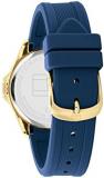 Tommy Hilfiger Women's Emma Stainless Steel Quartz Watch with Silicone Strap, Blue, 18 (Model: 1782480)