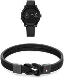 Tommy Hilfiger Men's Quartz Analog Display Watch with Ionic Plated Black Steel a...