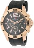 Tommy Hilfiger Men's 1791145 Cool Sport Analog Display Quartz Black Watch