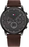 Tommy Hilfiger Analogue Multifunction Quartz Watch for Men with Stainless Steel or Leather Bracelet