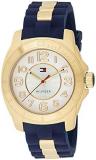 Tommy Hilfiger Women's 1781307 Casual Sport Gold-Plated Case and Links with Sili...