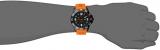 Tommy Hilfiger Men's 1790985 Cool Sport Black Ion-Plated Watch with Orange Silicone Band