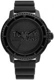 Tommy Hilfiger Men's Quartz Plastic and Silicone Strap Watch, Color: Black (Mode...