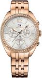 Tommy Hilfiger 1781572 Rose Gold-Tone Ladies Watch - Silver Dial