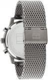 Tommy Hilfiger Men's Quartz Multifunction Stainless Steel and Mesh Bracelet Watch, Color: Grey (Model: 1791882)