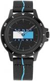 Tommy Hilfiger Men's Quartz Plastic & Aluminum and #Tide Ocean Recycled Plastic Nylon Strap Watch, Color: Black (Model: 1791999)