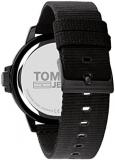 Tommy Hilfiger Jeans Men's Quartz Brass & Aluminum and Nylon #Tide Ocean Bound Strap Watch, Color: Black (Model: 1791923)