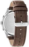 Tommy Hilfiger 1710501 Men's Stainless Steel Case and Leather Strap Watch Color: Brown