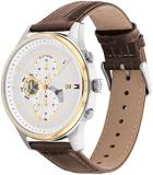 Tommy Hilfiger 1710501 Men's Stainless Steel Case and Leather Strap Watch Color: Brown