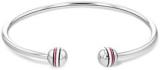 Tommy Hilfiger Women's Jewelry Open Bangle Bracelet, Color: Silver (Model: 2780490)