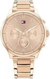 Tommy Hilfiger Women's Quartz Watch with Carnation Gold Steel Strap, 18 (Model: ...