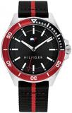 Tommy Hilfiger Men's Stainless Steel & Ionic Plated Black Steel & Multicolor Alu...