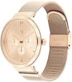 Tommy Hilfiger Women's Ionic Plated Carnation Gold Steel Case and Mesh Bracelet Watch, Color: Carnation (Model: 1782538)