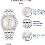 Tommy Hilfiger Women's Stainless Steel Case and Link Bracelet Watch, Color: Silver (Model: 1782548)