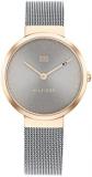 Tommy Hilfiger Women's Carnation Gold Quartz Watch with Stainless Steel Strap, Silver, 15 (Model: 1782467)