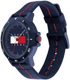 Tommy Hilfiger Men's Quartz Plastic & Aluminum and #Tide Ocean Recycled Plastic Nylon Strap Watch, Color: Navy (Model: 1791997)