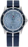 Tommy Hilfiger Women's Stainless Steel Case and Nylon Strap Watch, Color: Navy (Model: 1782511)