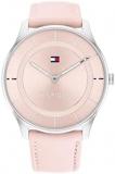 Tommy Hilfiger 1782527 Women's Stainless Steel Case and Calfskin Strap Watch Color: Pink