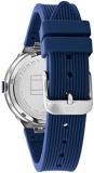Tommy Hilfiger Women's Quartz Stainless Steel and Silicone Strap Watch, Color: Navy (Model: 1782472)