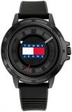 Tommy Hilfiger 1792032 Men's Plastic & Aluminum Case and Silicone Strap Watch Co...