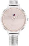 Tommy Hilfiger Women's Quartz Stainless Steel Case and Mesh Bracelet Watch, Colo...