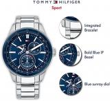 Tommy Hilfiger Men's Quartz Stainless Steel and Bracelet Sporty Watch, Color: Silver (Model: 1791640)