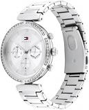 Tommy Hilfiger Women's Quartz Multifunction Stainless Steel and Link Bracelet Watch, Color: Silver (Model: 1782393)