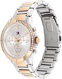 Tommy Hilfiger Women's Quartz Multifunction Stainless Steel and Link Bracelet Watch, Color: Two Tone (Model: 1782387)