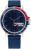 Tommy Hilfiger Jeans Men's Quartz Plastic and Nylon #Tide Ocean Bound Strap Watch, Color: Navy (Model: 1791924)