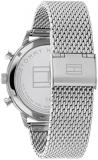 Tommy Hilfiger Men's Multifunction Stainless Steel and Mesh Bracelet Watch, Color: White (Model: 1791988)