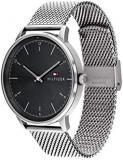 Tommy Hilfiger Men's Quartz Stainless Steel and Mesh Bracelet Casual Watch, Color: Silver (Model: 1791842)