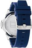 Tommy Hilfiger Men's Quartz Stainless Steel and Silicone Strap Watch, Color: Blue (Model: 1791991)