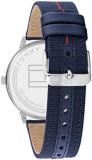 Tommy Hilfiger Men's Quartz Stainless Steel and Nylon Strap Casual Watch, Color: Navy (Model: 1791844)