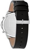 Tommy Hilfiger 1710495 Men's Stainless Steel Case and Leather Strap Watch Color: Black