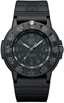 Luminox Men's 3001.BO Quartz Rubber Black Dial Watch
