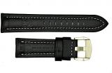 Luminox Genuine F-22 Raptor 9241 24mm Black Leather watch Band W/Silver Stitches